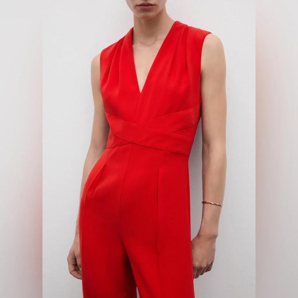 Mango long jumpsuit with crossover detail NWT - Picture 5 of 7